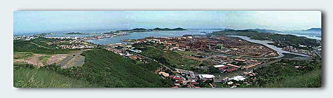 Panorama overlooking the nickel mine and Noumea. 